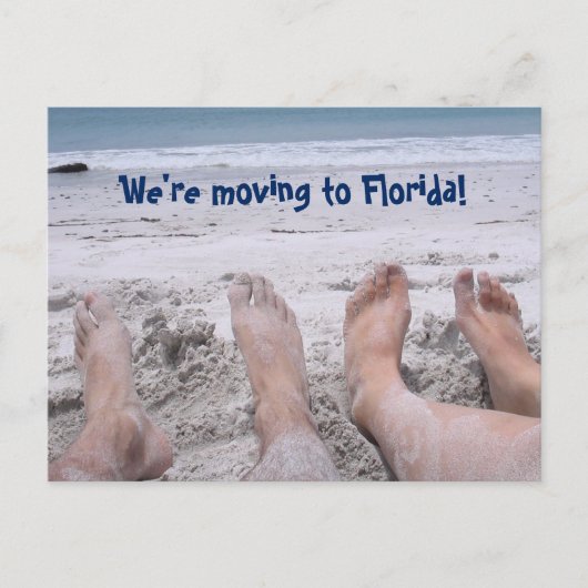 Carte Postale Faire-part Amusant Déménagement en Floride changement d'adres (Devant)