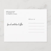 Carte Postale Faire-part Amusant mariage décontracté simple et moderne enre (Dos)