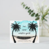 Carte Postale Faire-part Amusement Nouvelle Adresse Floride Plage Palm Tree (Debout devant)