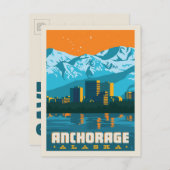 Carte Postale Faire-part Anchorage, Alaska | Sauvegarder la date (Devant / Derrière)