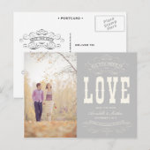 CARTE POSTALE FAIRE-PART ANCIENNE VINTAGE | ENREGISTRER LA DATE D'ANNONCE (Devant / Derrière)