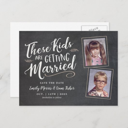 Carte Postale Faire-part Anciennes Photos Écriture Manuscrite Sauvegarder l (Devant / Derrière)