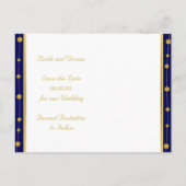 Carte Postale Faire-part Ancrage en feuille d'or mariage nautique Enregistr (Dos)