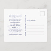 Carte Postale Faire-part Ancre bleu marine photo mariage Enregistrer la dat (Dos)