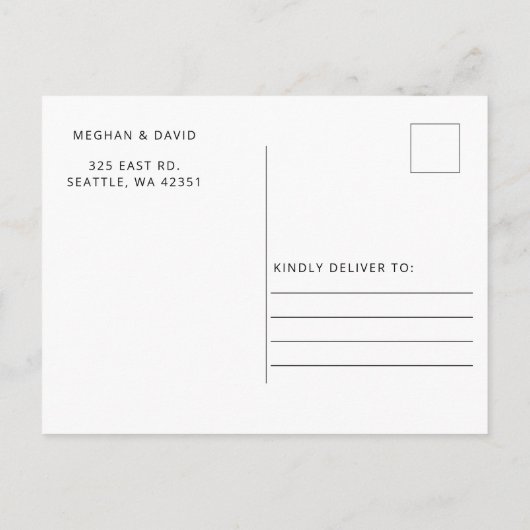 Carte Postale Faire-part Ancre marine moderne Monogramme nautique Mariage E (Dos)