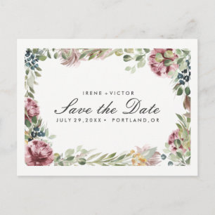 Carte Postale Faire-part Anemone Blush Floral Chic MARIE ÉPOUSE save the