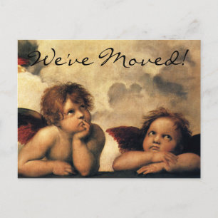 Carte Postale Faire-part Anges de la Madone Sixtine par Raphaël Sanzio