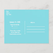 Carte Postale Faire-part Animaux de mer Plage Aquarelle Élégant Save the Da (Dos)