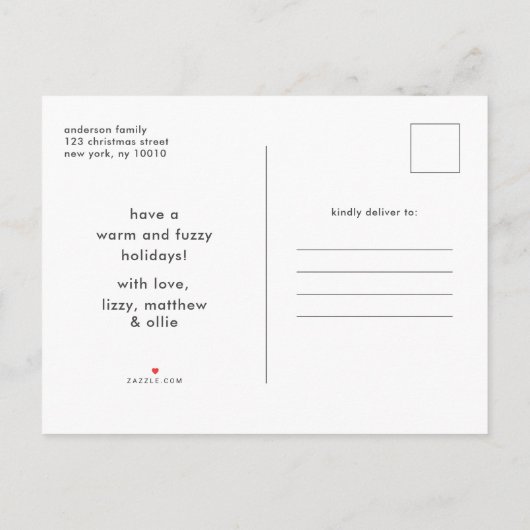 Carte Postale Faire-part Animaux domestiques Moderne Simple Personnalisé 9 (Dos)