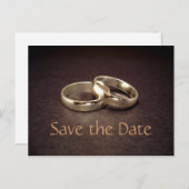 Carte Postale Faire-part Anneaux (Devant / Derrière)