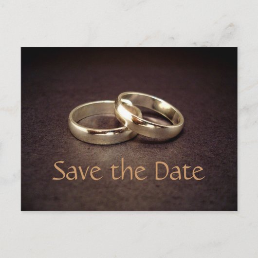 Carte Postale Faire-part Anneaux (Devant)