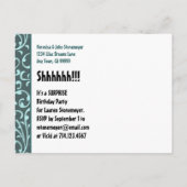 Carte Postale Faire-part Anniversaire Surprise Tourbillons de n'importe que (Dos)