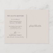 Carte Postale Faire-part Annonce Cream & Teal Nous avons acheté une nouvell (Dos)