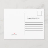 Carte Postale Faire-part Annonce d'annulation de report de mariage simple (Dos)