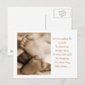 Carte Postale Faire-part Annonce de bébé (Devant / Derrière)