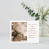 Carte Postale Faire-part Annonce de bébé (Debout devant)