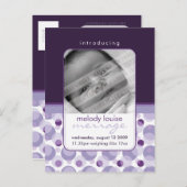 Carte Postale Faire-part ANnonce de bébé :: bonjour bébé 4 (Devant / Derrière)