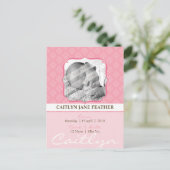 Carte Postale Faire-part ANnonce de bébé :: élégamment encadré 6 (Debout devant)