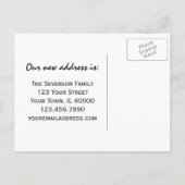 Carte Postale Faire-part Annonce de changement d'adresse au tournesol sur f (Dos)