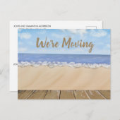 Carte Postale Faire-part Annonce de changement d'adresse de paysage océaniq (Devant / Derrière)