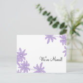 Carte Postale Faire-part Annonce de Changement d'Adresse Fleurs de Pâqueret (Debout devant)