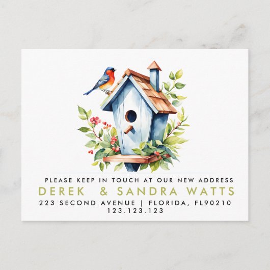 Carte Postale Faire-part annonce de changement d'adresse nous avons déménag (Devant)