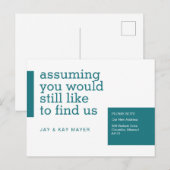 Carte Postale Faire-part Annonce de déménagement (Devant / Derrière)