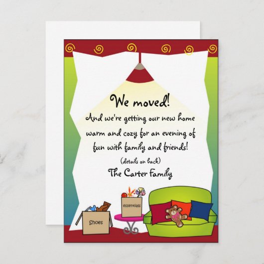 Carte Postale Faire-part Annonce de déménagement (Devant / Derrière)