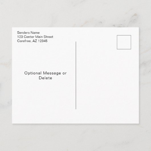 Carte Postale Faire-part Annonce de déménagement à porte verte aquarelle (Dos)