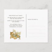 Carte Postale Faire-part Annonce de déménagement aquarelle bohème (Dos)