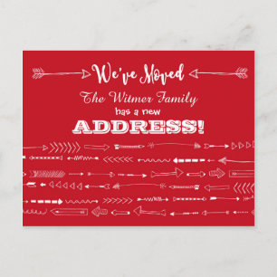 Carte Postale Faire-part Annonce de déménagement avec flèches modernes dood
