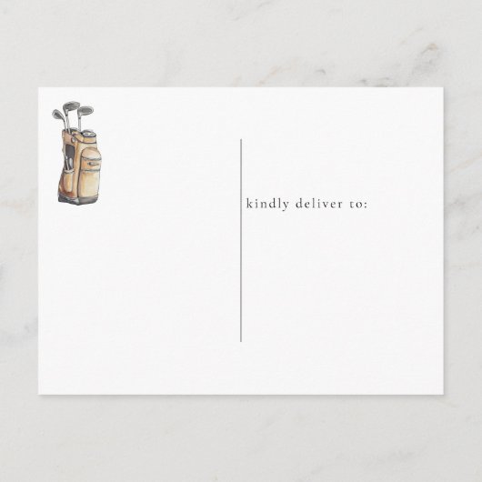 Carte Postale Faire-part Annonce de déménagement Balle de Golf  (Dos)