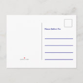 Carte Postale Faire-part Annonce de déménagement Bleu Nautique et Ancre Bla (Dos)