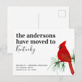 Carte Postale Faire-part Annonce de déménagement Cardinal Kentucky (Devant / Derrière)