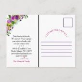 Carte Postale Faire-part Annonce de déménagement d'adresse avec de belles f (Dos)