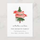 Carte Postale Faire-part Annonce de déménagement d'arbre de Noël (Devant)