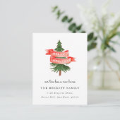 Carte Postale Faire-part Annonce de déménagement d'arbre de Noël (Debout devant)