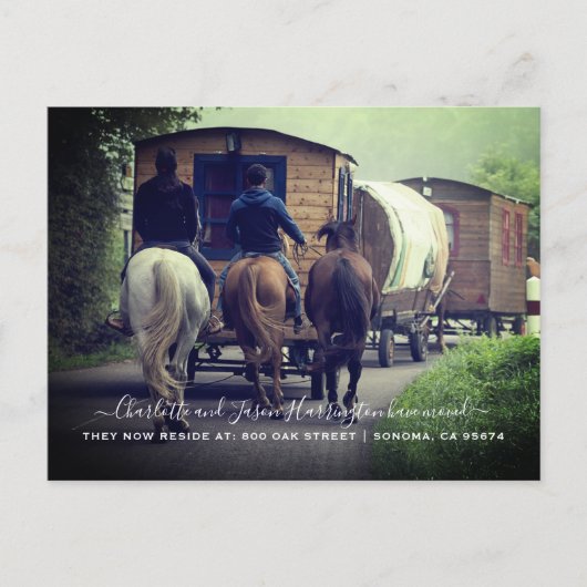 Carte Postale Faire-part Annonce de déménagement de caravane (Devant)