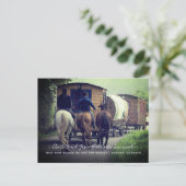 Carte Postale Faire-part Annonce de déménagement de caravane (Debout devant)