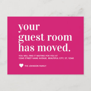 Carte Postale Faire-part Annonce de déménagement de chambre d'amis Simple M