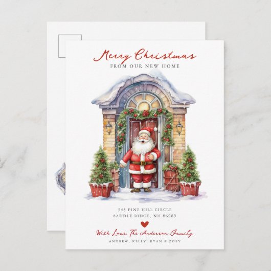 Carte Postale Faire-part Annonce de déménagement de la nouvelle maison du P (Devant / Derrière)