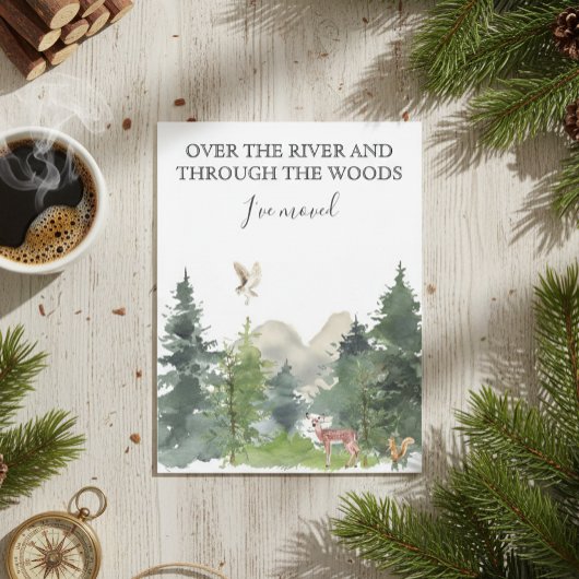 Carte Postale Faire-part Annonce de déménagement de nouvelle maison Chalet 