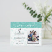 Carte Postale Faire-part Annonce de déménagement de photos de plage Changem (Debout devant)