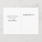 Carte Postale Faire-part Annonce de déménagement de porte d'entrée bleue (Dos)