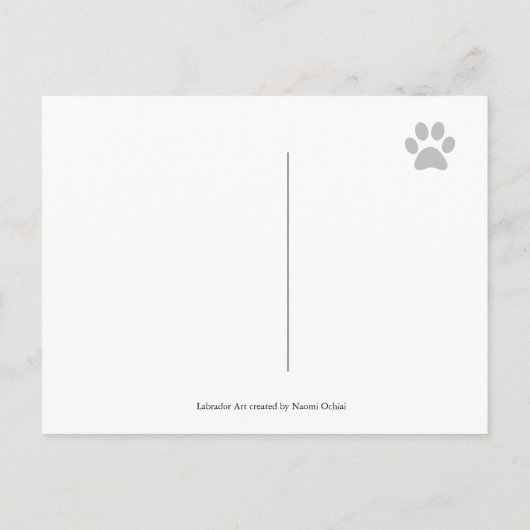 Carte Postale Faire-part Annonce de déménagement dessin animé famille Labra (Dos)