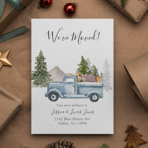 Carte Postale Faire-part Annonce de déménagement du camion de Noël Nous avo