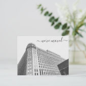 Carte Postale Faire-part Annonce de déménagement du Merchandise Mart (Debout devant)