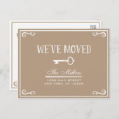 Carte Postale Faire-part Annonce de déménagement élégante et rustique avec  (Devant / Derrière)