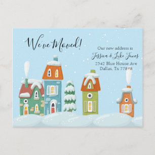 Carte Postale Faire-part Annonce de déménagement Fêtes de Noël Nous avons d