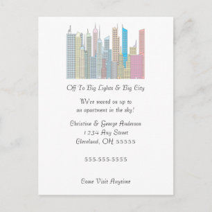 Carte Postale Faire-part Annonce de déménagement Grandes lumières Grande vi